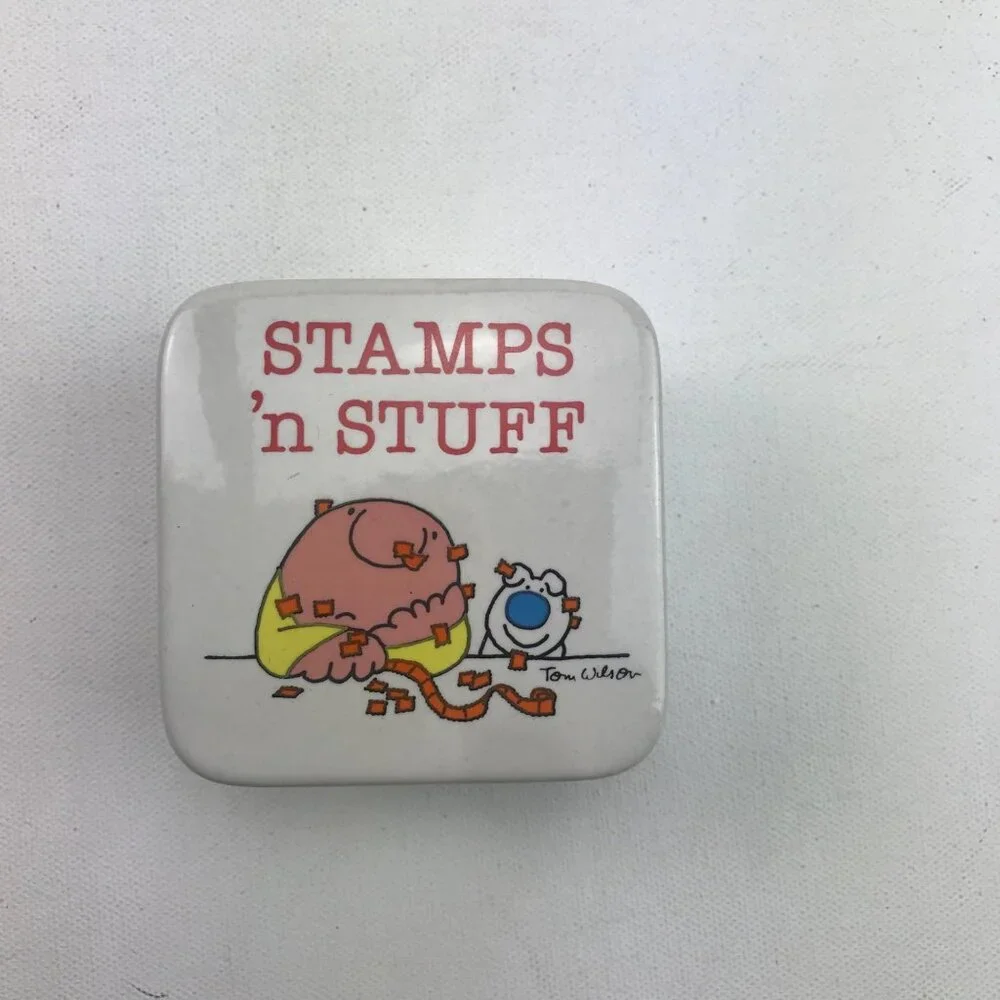 Ziggy Tom Wilson Stamps 'N Stuff Square Glass Trinket Dish Organize